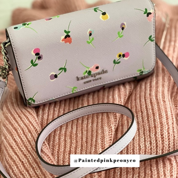 🆕 KATE SPADE | Lilac Purse Cameron Wildflower Ditsy - Picture 5 of 12
